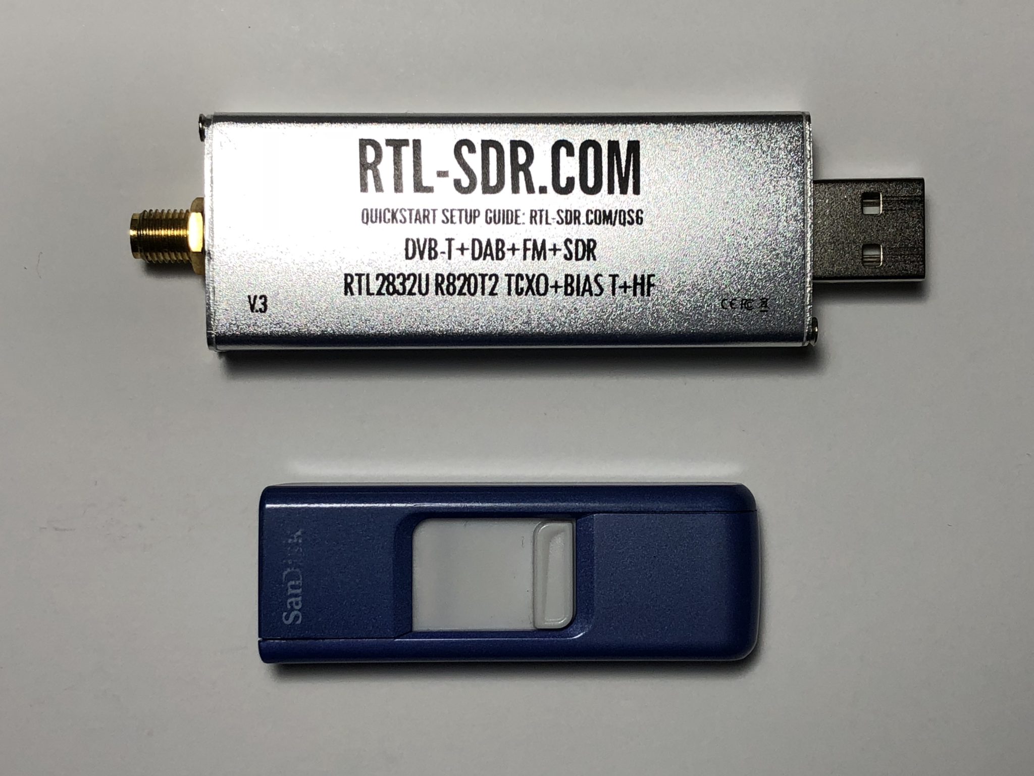 Dongle RTL-SDR.com V3 TCXO + SMA + Bias-T USB key with R860 tuner